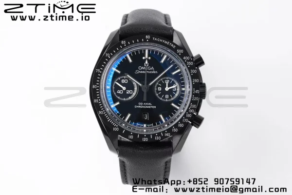 OMEGA Speedmaster “Dark Side of The Moon” Real Ceramic OMF 1:1 Best Edition on Black leather Strap A9300 - Super Clone Watch | 1:1 Best Version