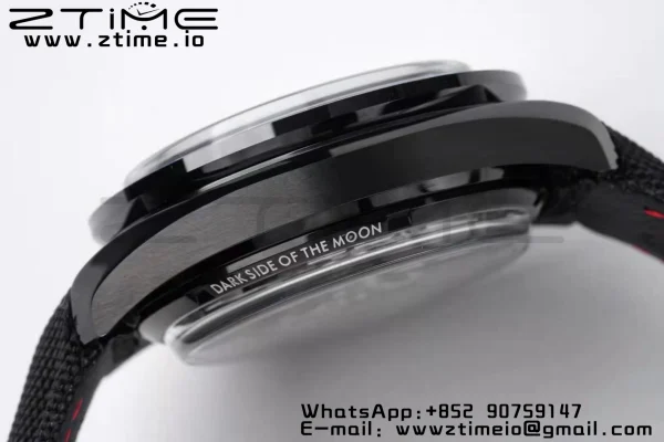 OMEGA Speedmaster “Dark Side of The Moon” Real Ceramic OMF 1:1 Best Edition on Black leather Strap A9300 - Super Clone Watch | 1:1 Best Version