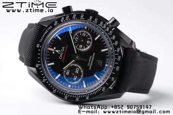OMEGA Speedmaster “Dark Side of The Moon” Real Ceramic OMF 1:1 Best Edition on Nylon Strap A9300 - Super Clone Watch | 1:1 Best Version