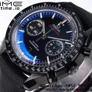 OMEGA Speedmaster “Dark Side of The Moon” Real Ceramic OMF 1:1 Best Edition on Nylon Strap A9300 - Super Clone Watch | 1:1 Best Version