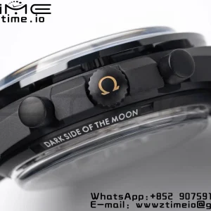 OMEGA Speedmaster “Dark Side of The Moon” Real Ceramic OMF 1:1 Best Edition Vintage Black on Brown Leather Strap A9300 - Super Clone Watch | 1:1 Best Version