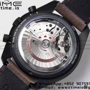 OMEGA Speedmaster “Dark Side of The Moon” Real Ceramic OMF 1:1 Best Edition Vintage Black on Brown Leather Strap A9300 - Super Clone Watch | 1:1 Best Version