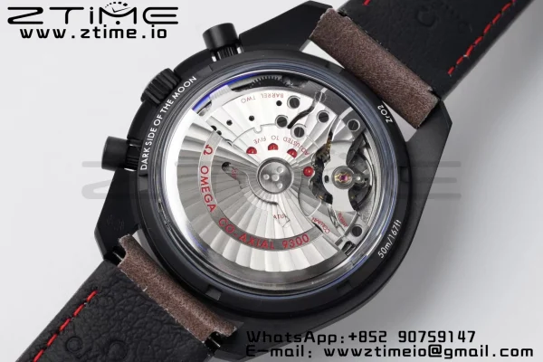 OMEGA Speedmaster “Dark Side of The Moon” Real Ceramic OMF 1:1 Best Edition Vintage Black on Brown Leather Strap A9300 - Super Clone Watch | 1:1 Best Version