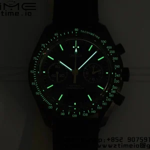 OMEGA Speedmaster “Dark Side of The Moon” Real Ceramic OMF 1:1 Best Edition Vintage Black on Brown Leather Strap A9300 - Super Clone Watch | 1:1 Best Version
