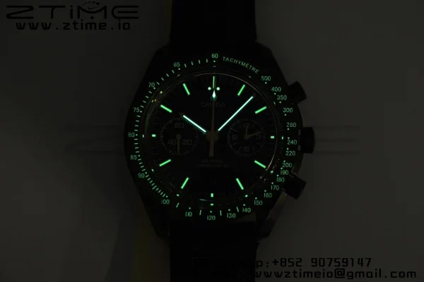 OMEGA Speedmaster “Dark Side of The Moon” Real Ceramic OMF 1:1 Best Edition Vintage Black on Brown Leather Strap A9300 - Super Clone Watch | 1:1 Best Version