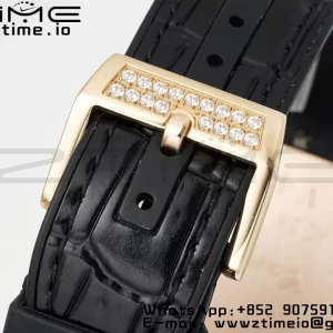Franck Muller Vanguard V45 RG ABF Best Edition Black Dial on Black Leather Strap A2824 - Super Clone Watch | 1:1 Best Version