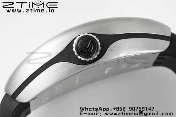 Franck Muller Vanguard V45 SS ABF Best Edition Musta Dial vaaleanpunainen punainen numeromerkit musta nahkahihna A2824 - Super Clone Watch | 1:1 Paras versio