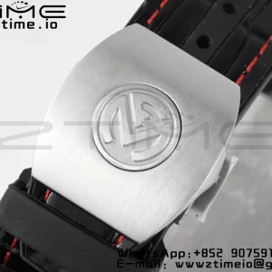 Franck Muller Vanguard V45 SS ABF Best Edition Musta Dial vaaleanpunainen punainen numeromerkit musta nahkahihna A2824 - Super Clone Watch | 1:1 Paras versio