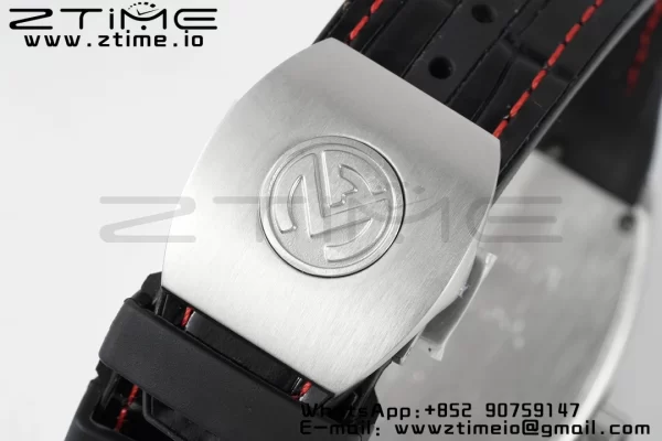 Franck Muller Vanguard V45 SS ABF Best Edition Musta Dial vaaleanpunainen punainen numeromerkit musta nahkahihna A2824 - Super Clone Watch | 1:1 Paras versio