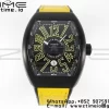 フランク・ミュラー フランク・ミュラー ヴァンガード V45 PVD ABF ベストエディション ブラックダイアル イエローの数字マーカー イエローレザーストラップ A2824 - スーパークローンウォッチ｜1:1 ベストバージョン