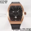 Franck Muller Vanguard V45 RG ABF Best Edition Black Dial With Black Numeral Markers on Black Leather Strap A2824 - Super Clone Watch | 1:1 Nejlepší verze