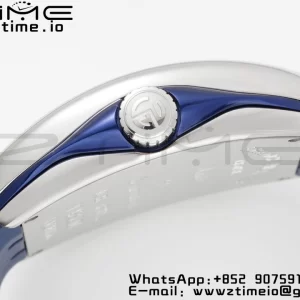 Franck Muller Vanguard V45 SS OXF ABF Best Edition Blue Textured Dial with Red Numeral Markers on Blue Gummy Strap A2824 - Super Clone Watch | 1:1 Best Version