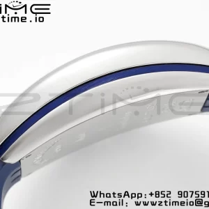 Franck Muller Vanguard V45 SS OXF ABF Best Edition Blue Textured Dial with Red Numeral Markers on Blue Gummy Strap A2824 - Super Clone Watch | 1:1 Best Version