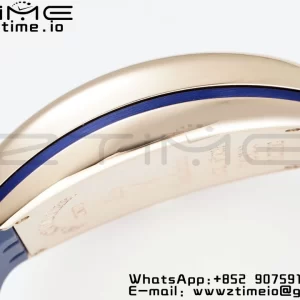 Franck Muller Vanguard V45 RG OXF ABF Best Edition Blue Textured Dial with Red Numeral Markers on Blue Gummy Strap A2824 - Super Clone Watch | 1:1 Best Version