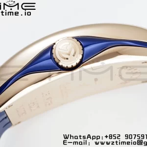 Franck Muller Vanguard V45 RG OXF ABF Best Edition Blue Textured Dial with Red Numeral Markers on Blue Gummy Strap A2824 - Super Clone Watch | 1:1 Best Version