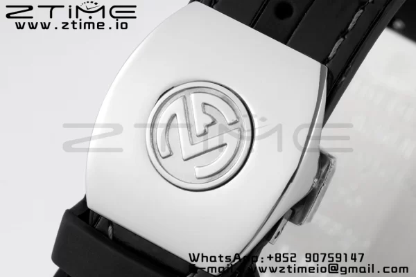 Franck Muller Vanguard V45 SS OXF ABF Best Edition Black Textured Dial Diamonds Markers on Black Gummy Strap A2824 - Super Clone Watch | 1:1 Best Version