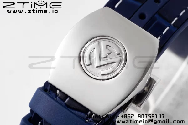 Franck Muller Vanguard V45 SS OXF ABF Best Edition Cadran Bleu Texturé sur Bracelet Gomme Bleu A2824 - Super Clone Watch | 1:1 Best Version