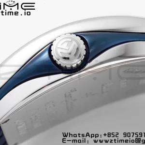 Franck Muller Vanguard V45 SS OXF ABF Best Edition Cadran Bleu Texturé sur Bracelet Gomme Bleu A2824 - Super Clone Watch | 1:1 Best Version