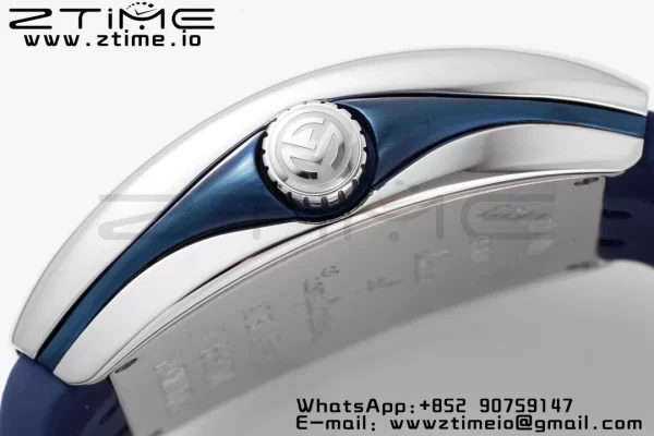 Franck Muller Vanguard V45 SS OXF ABF Best Edition Cadran Bleu Texturé sur Bracelet Gomme Bleu A2824 - Super Clone Watch | 1:1 Best Version