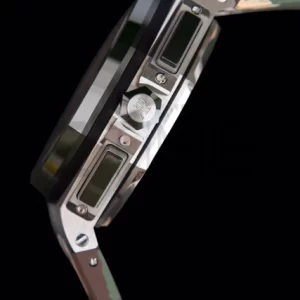 AP ロイヤルオーク オフショア 44mm SS グリーンセラミック ベゼル APF 1:1 ベストエディション クリームダイアル カモ柄ラバーストラップ A3126 - スーパークローンウォッチ｜1:1 ベストバージョン