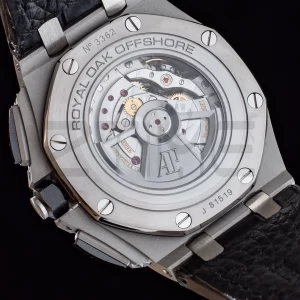 AP Royal Oak Offshore 44mm SS APF 1:1 Best Edition Black Checkered Dial on Black Leather Strap A3126 - Super Clone Watch | 1:1 Best Version