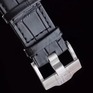 AP Royal Oak Offshore 44mm SS APF 1:1 Best Edition Cadran negru în carouri Lună ceramică pe curea din piele neagră A3126 - Super Clone Watch | 1:1 Best Version