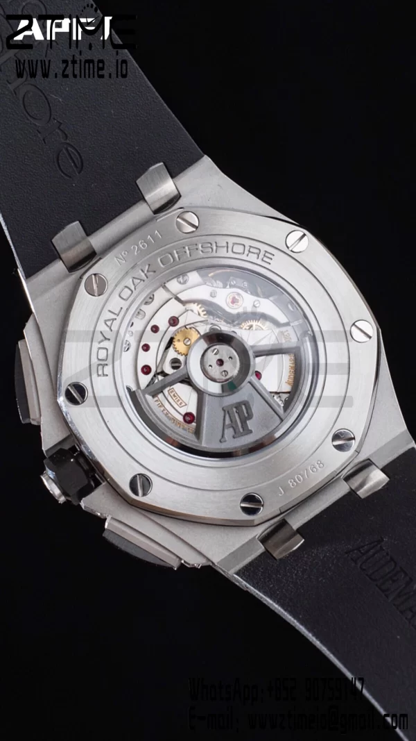 AP Royal Oak Offshore 44mm SS Ceramic Bezel APF 1:1 Best Edition White Dial on Rubber Strap A3126 - Super Clone Watch | 1:1 Best Version