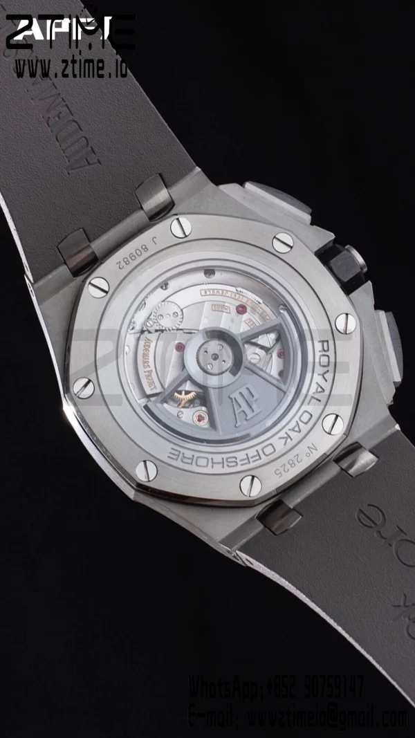 AP Royal Oak Offshore 44mm SS Black Ceramic Bezel APF 1:1 Best Edition Black/White Dial on Gray Rubber Strap A3126 - Super Clone Watch | 1:1 Best Version