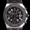 AP ロイヤルオーク オフショア 42mm SS ブラックセラミックベゼル APF 1:1 ベストエディション ブラックダイアル ブラック/レッドラバーストラップ A3126 - スーパークローンウォッチ｜1:1 ベストバージョン
