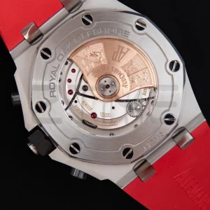 AP Royal Oak Offshore 42mm SS Black Ceramic Bezel APF 1:1 Best Edition Black Dial on Black/Red Rubber Strap A3126 - Super Clone Watch | 1:1 Best Version