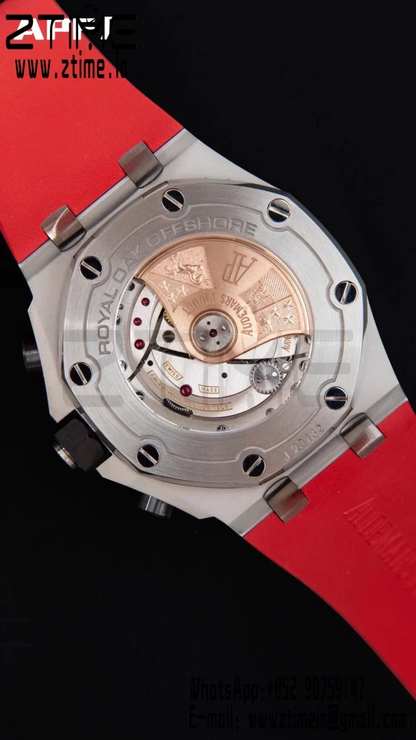 AP Royal Oak Offshore 42mm SS Black Ceramic Bezel APF 1:1 Best Edition Black Dial on Black/Red Rubber Strap A3126 - Super Clone Watch | 1:1 Best Version