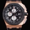 AP Royal Oak Offshore 44mm RG Ceramic Bezel APF 1:1 Best Edition Black/White Dial on Rubber Strap A3126 - Super Clone Watch | 1:1 Best Version