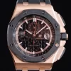 AP Royal Oak Offshore 44mm RG Ceramic Bezel APF 1:1 Best Edition Black Dial on Rubber Strap A3126 - Super Clone Watch | 1:1 Best Version