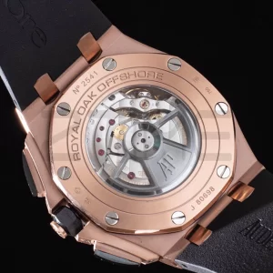AP Royal Oak Offshore 44mm RG Ceramic Bezel APF 1:1 Best Edition Black Dial on Rubber Strap A3126 - Super Clone Watch | 1:1 Best Version