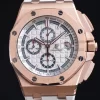 AP ロイヤルオーク オフショア 44mm RG APF 1:1 ベストエディション ホワイトダイアル ホワイトラバーストラップ A3126 - スーパークローンウォッチ｜1:1 ベストバージョン