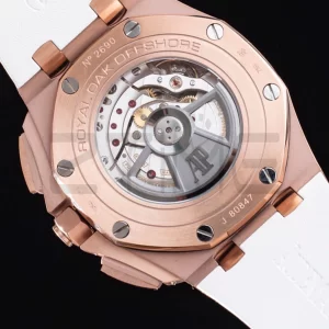 AP ロイヤルオーク オフショア 44mm RG APF 1:1 ベストエディション ホワイトダイアル ホワイトラバーストラップ A3126 - スーパークローンウォッチ｜1:1 ベストバージョン