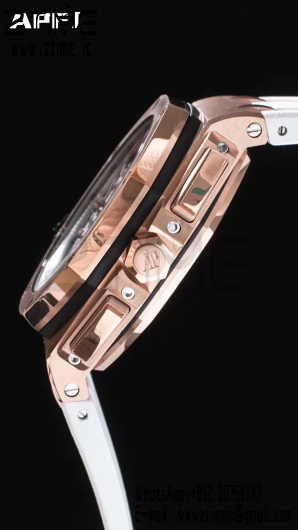 AP ロイヤルオーク オフショア 44mm RG APF 1:1 ベストエディション ホワイトダイアル ホワイトラバーストラップ A3126 - スーパークローンウォッチ｜1:1 ベストバージョン