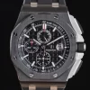 AP ロイヤルオーク オフショア 44mm ブラックセラミックケース APF 1:1 ベストエディション ブラックダイアル ブラックラバーストラップ A3126 - スーパークローンウォッチ｜1:1 ベストバージョン