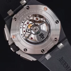 AP Royal Oak Offshore 44mm Cassa in ceramica nera APF 1:1 Best Edition Quadrante nero su cinturino in gomma nera A3126 - Orologio super clone | 1:1 Best Version