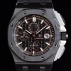 AP Royal Oak Offshore 44mm Ceramica Nera APF 1:1 Best Edition Quadrante Nero su Cinturino in Gomma A3126 - Orologio Super Clone | 1:1 Best Version
