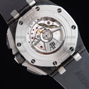 AP Royal Oak Offshore 44mm Μαύρο ανθρακονήματα APF 1:1 Best Edition Μαύρο καντράν με καουτσούκ λουράκι A3126 - Super Clone Watch | 1:1 Best Version