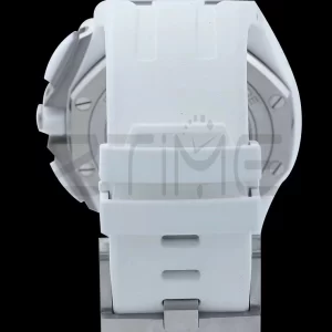 AP Royal Oak Offshore 44mm Λευκό Κεραμικό APF 1:1 Best Edition Λευκό καντράν με καουτσούκ λουράκι A3126 - Super Clone Watch | 1:1 Best Version