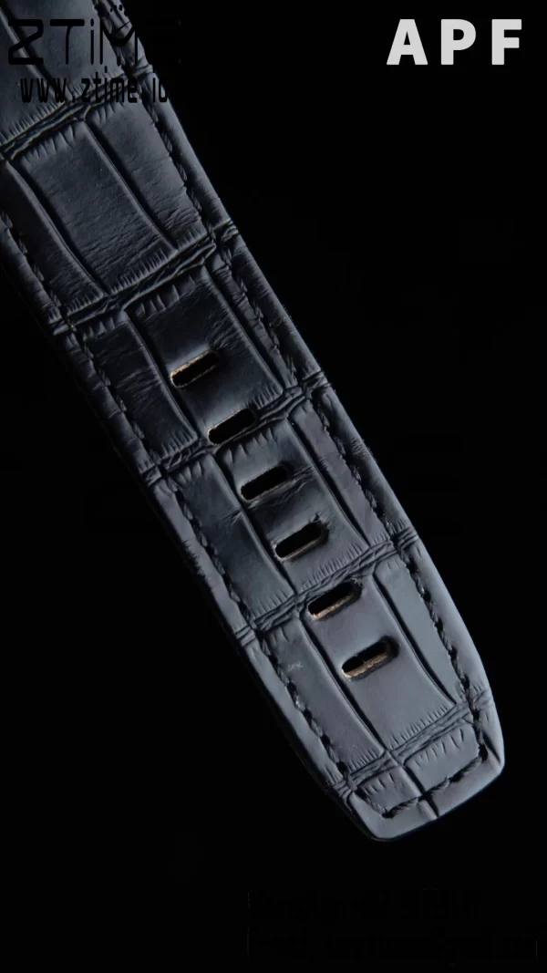 AP Royal Oak Offshore 42mm SS APF 1:1 Best Edition Grey Checkered Dial Ceramic Bezel on Black Leather Strap A3126 - Super Clone Watch | 1:1 Best Version