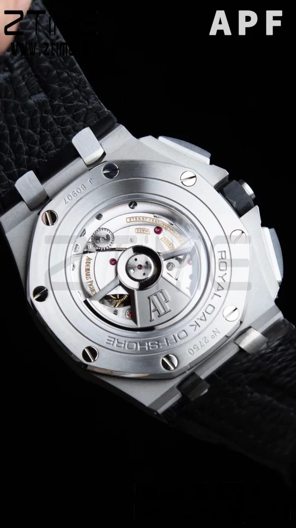AP ロイヤルオーク オフショア 42mm SS APF 1:1 ベスト・エディション ブラックレザーストラップ グレー・チェッカーダイヤル A3126 - スーパークローン・ウォッチ｜1:1 ベスト・バージョン