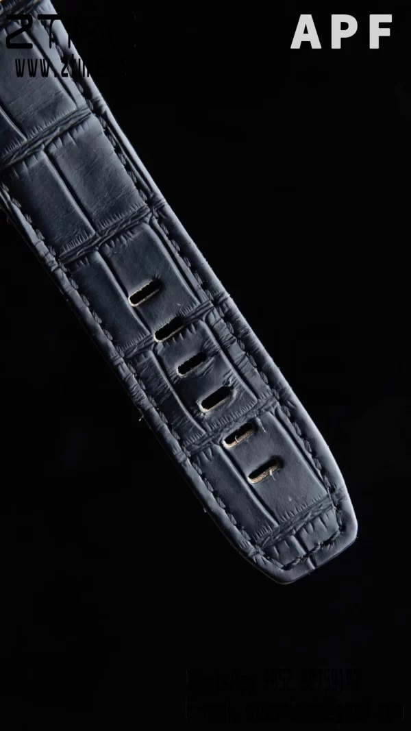 AP ロイヤルオーク オフショア 42mm SS APF 1:1 ベスト・エディション ブラックレザーストラップ グレー・チェッカーダイヤル A3126 - スーパークローン・ウォッチ｜1:1 ベスト・バージョン