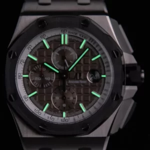 AP Royal Oak Offshore 44 mm sort keramik APF 1:1 Best Edition grå urskive på sort gummirem A3126 - Super Clone Watch | 1:1 Best Version