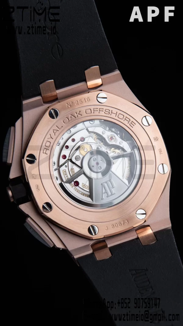AP Royal Oak Offshore 44mm RG Keraaminen Kehys APF 1:1 Best Edition Harmaa Dial kumihihna A3126 - Super Clone Watch | 1:1 Paras versio
