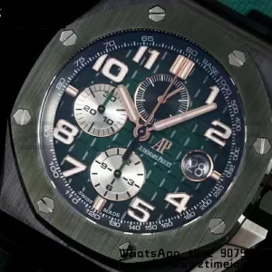 AP ロイヤルオーク オフショア 2020 44mm APF 1:1 ベスト・エディション ラバーストラップ グリーン・セラミック・ベゼル A3126 - スーパークローン・ウォッチ｜1:1 ベスト・バージョン