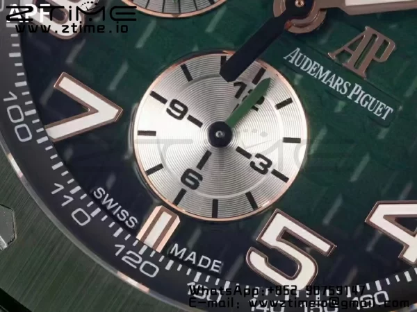 AP ロイヤルオーク オフショア 2020 44mm APF 1:1 ベスト・エディション ラバーストラップ グリーン・セラミック・ベゼル A3126 - スーパークローン・ウォッチ｜1:1 ベスト・バージョン