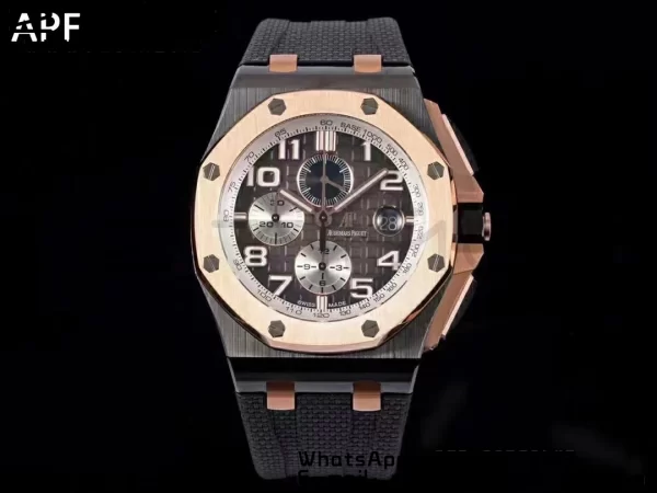 AP Royal Oak Offshore 2020 44mm APF 1:1 Best Edition RG Lünette auf Kautschukband A3126 - Super Clone Uhr | 1:1 Best Version